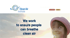 Desktop Screenshot of cleanairinstitute.org